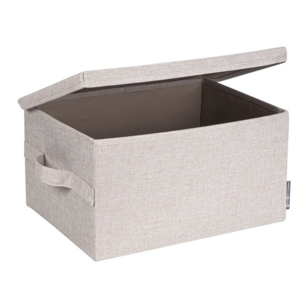 Oppbevaringsboks med fast lokk 26L, Bigso, Beige i gruppen Oppbevaring hos SmartaSaker.se (40223)