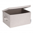 Oppbevaringsboks med fast lokk 26L, Bigso, Beige