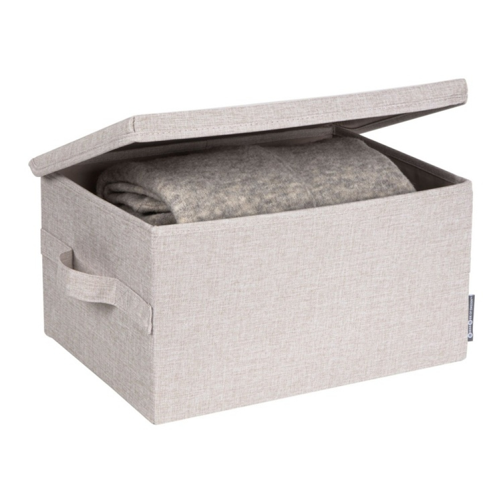 Oppbevaringsboks med fast lokk 26L, Bigso, Beige i gruppen Oppbevaring hos SmartaSaker.se (40223)