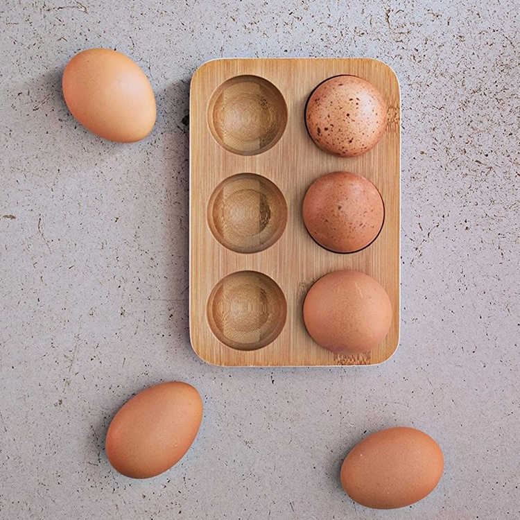 Eggholder i bambus til 6 egg, Pebbly i gruppen Oppbevaring hos SmartaSaker.se (40238)