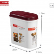 Oppbevaringsboks for hunde- og kattemat 2,2L