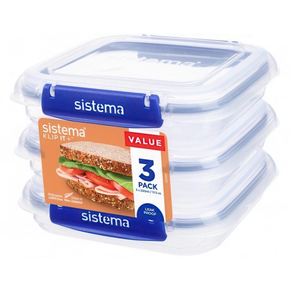 Smørbrødboks 3-pakk 0,52L, Sistema i gruppen Oppbevaring hos SmartaSaker.se (40349)