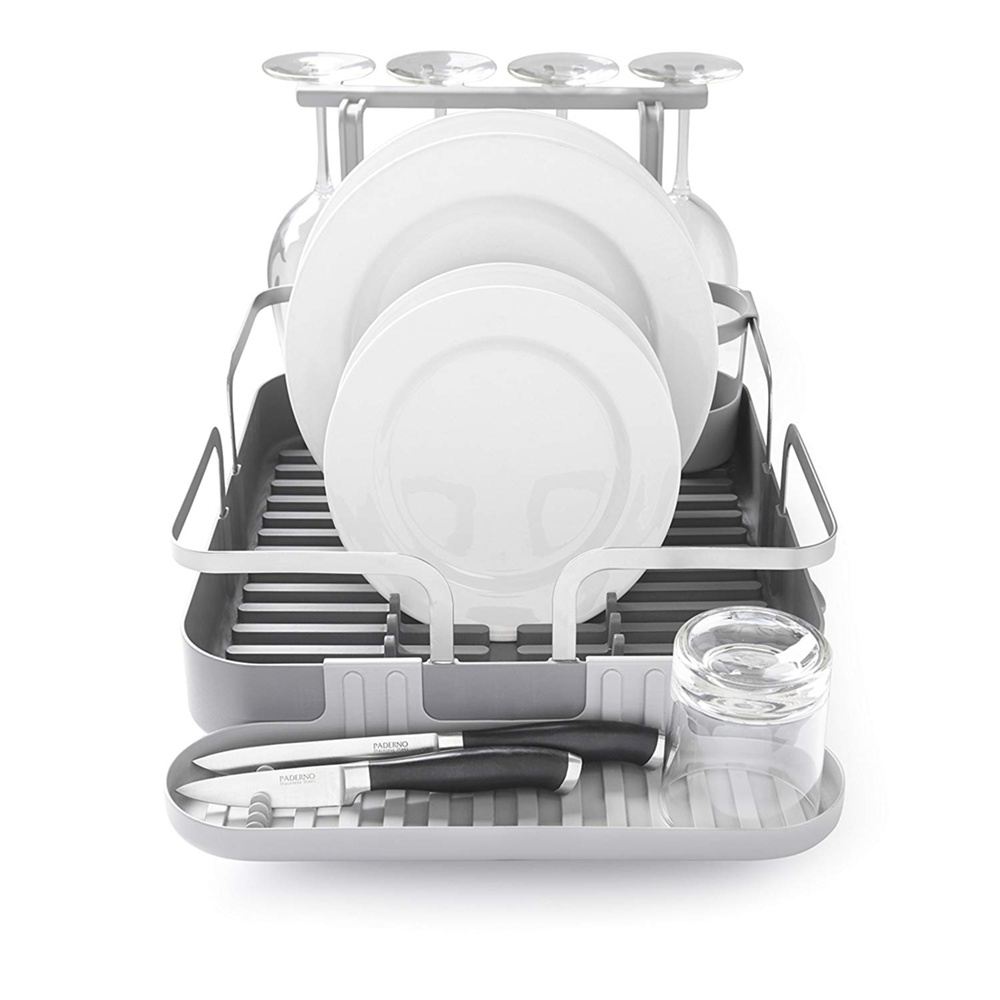 Oppvaskstativ med vinglassholder, HOLSTER DISH RACK, 42 x 34,5 x H15 cm, Umbra i gruppen Oppbevaring / Outlet hos SmartaSaker.se (40450)