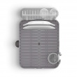 Oppvaskstativ med vinglassholder, HOLSTER DISH RACK, 42 x 34,5 x H15 cm, Umbra