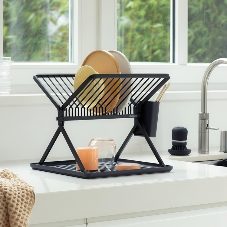 Sammenleggbart oppvaskstativ, Brabantia, Mørkegrå i gruppen Oppbevaring hos SmartaSaker.se (40455)