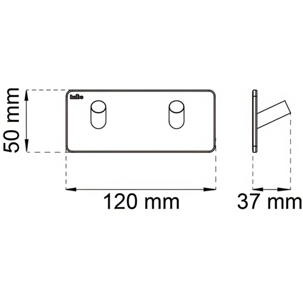 Selvklebende knaggrekke med 2 kroker, Habo i gruppen Oppbevaring / Magneter og selvheftende / Selvklebende kroker hos SmartaSaker.se (40503)