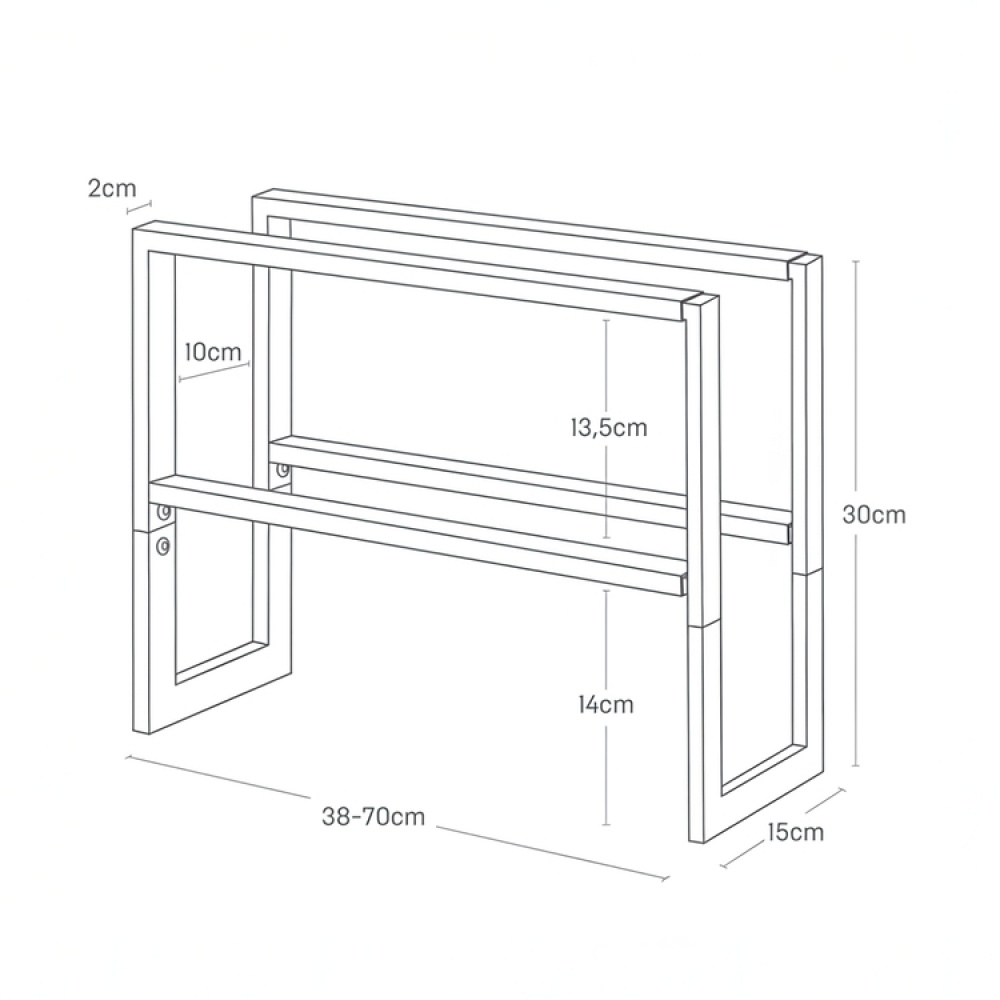 Uttrekkbar skohylle, 38-70 cm, Yamazaki i gruppen Oppbevaring hos SmartaSaker.se (40562)