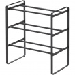 Uttrekkbar skohylle 3 hylleplan, 41-70 cm, Yamazaki, Svart