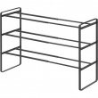 Uttrekkbar skohylle 3 hylleplan, 41-70 cm, Yamazaki, Svart