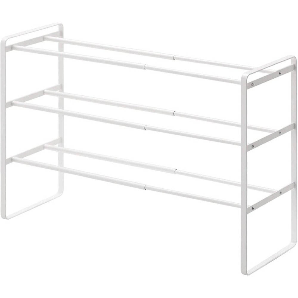 Uttrekkbar skohylle 3 hylleplan, 41-70 cm, Yamazaki, Hvit i gruppen Oppbevaring / Entréoppbevaring hos SmartaSaker.se (40564)