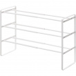 Uttrekkbar skohylle 3 hylleplan, 41-70 cm, Yamazaki, Hvit