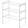 Uttrekkbar skohylle 3 hylleplan, 41-70 cm, Yamazaki, Hvit