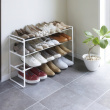 Uttrekkbar skohylle 3 hylleplan, 41-70 cm, Yamazaki, Hvit