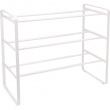 Uttrekkbar skohylle 3 hylleplan, 41-70 cm, Yamazaki, Hvit