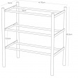 Uttrekkbar skohylle i tre og metall, 41-70 cm, Yamazaki