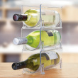 Flaskestativ, stablebart, RPET WINE & DRINK RACK, 10 x 20 x H 10 cm, transparent