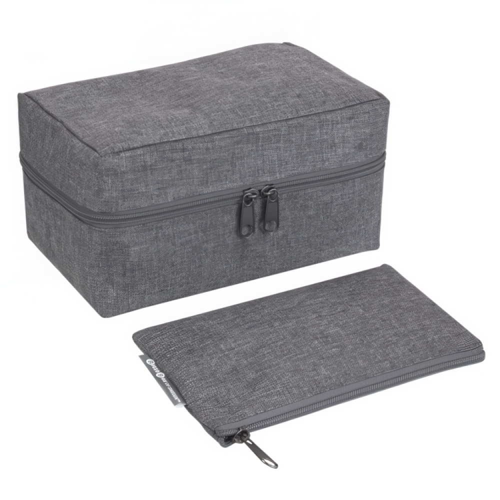 Etui for tilbehør med ekstra veske, BIGSO ACCESSORIES ORGANIZER, Grå i gruppen Oppbevaring / Oppbevaring på reise hos SmartaSaker.se (40607)