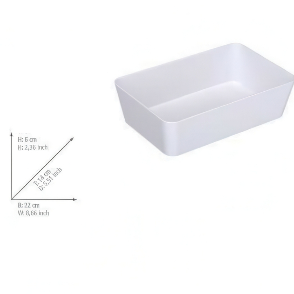 Oppbevaringsbrett, CANDY, 22 x 14 x H 6 cm, Hvit i gruppen Oppbevaring hos SmartaSaker.se (40682)
