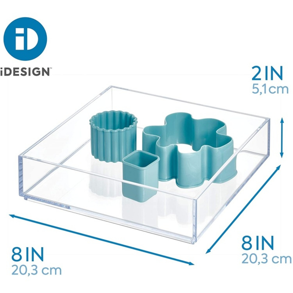 Kvadratisk skuffinnsats, 20,3x20,3 cm, Clarity i gruppen Oppbevaring / Oppbevaringsbokser hos SmartaSaker.se (40700)