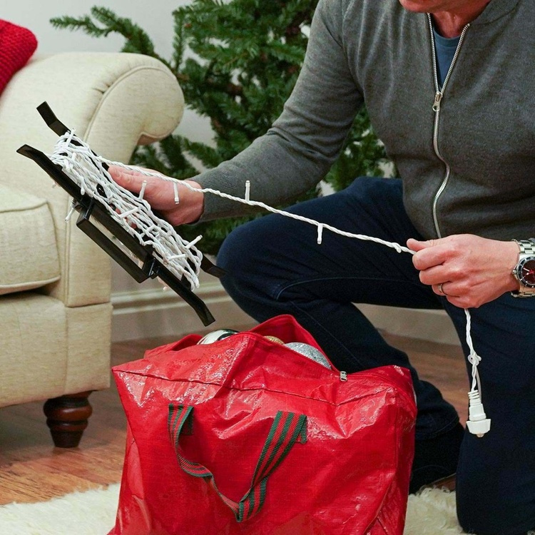 Oppbevaringsveske med 3 kabeltromler, 44x15x30 cm i gruppen Høytider / Advent og jul hos SmartaSaker.se (40732)