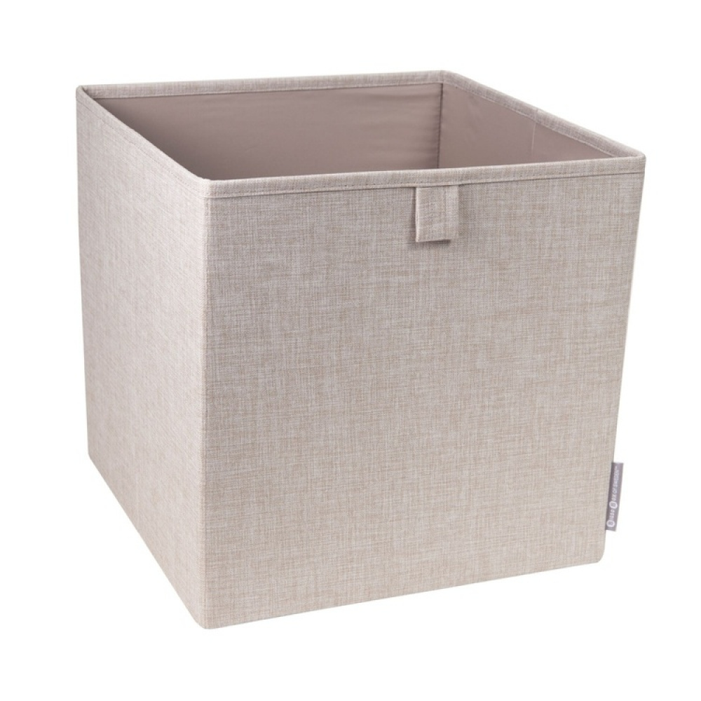 Oppbevaringskube i tekstil, Bigso, Beige i gruppen Oppbevaring / Oppbevaringsbokser hos SmartaSaker.se (40741)