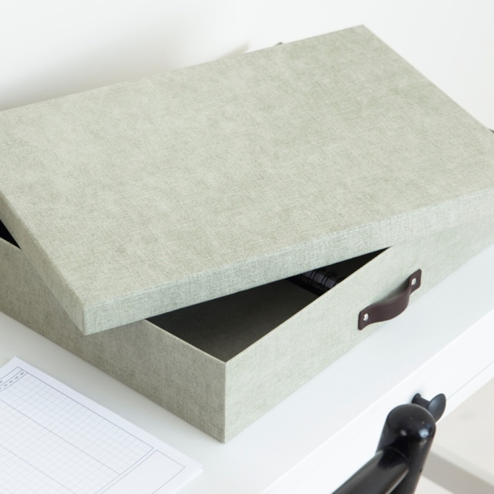 Oppbevaringsboks A3, Sverker canvas, Bigso, Beige i gruppen Oppbevaring / Oppbevaringsbokser hos SmartaSaker.se (40781)