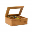Liten oppbevaringsboks i bambus for teposer