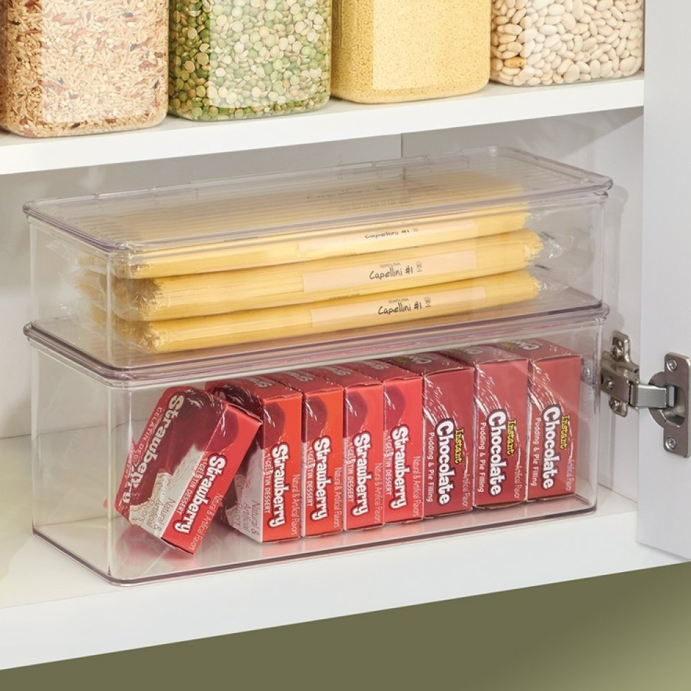 Oppbevaringsboks med lokk, 34x15x7,7 cm i gruppen Oppbevaring hos SmartaSaker.se (40826)