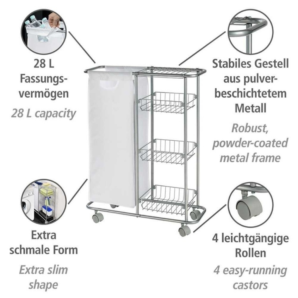 Vaskevogn med vaskepose i gruppen Oppbevaring / Vask og tørk hos SmartaSaker.se (40885)