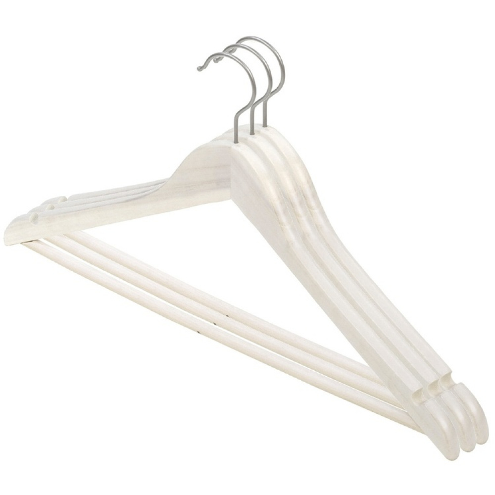 Hvit trekleshenger 3-pack, 45 cm i gruppen Oppbevaring / Garderoboppbevaring hos SmartaSaker.se (40909)