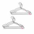 Stoffkledde kleshengere 6-pack, 40 cm