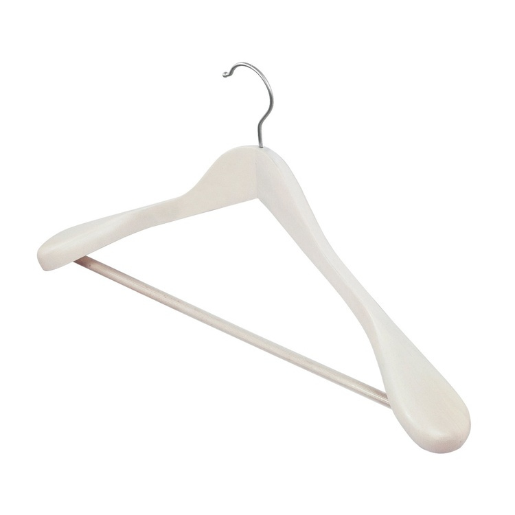Hvit dressbøyle i tre, 45 cm i gruppen Oppbevaring / Garderoboppbevaring hos SmartaSaker.se (40971)