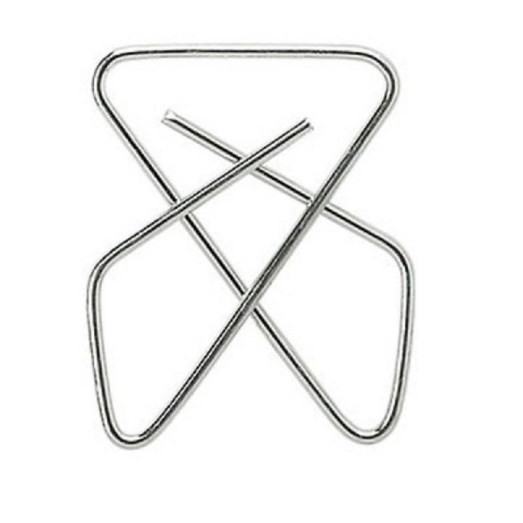 Binders i metall, 25 stk, BUTTERFLY CLIPS, 4 x 3 cm, sølv i gruppen Oppbevaring / Kontorrekvisita hos SmartaSaker.se (40997)