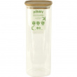 Høy glasskrukke med bambuslokk 2,2L, Pebbly