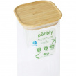 Høy glasskrukke med bambuslokk 2,2L, Pebbly