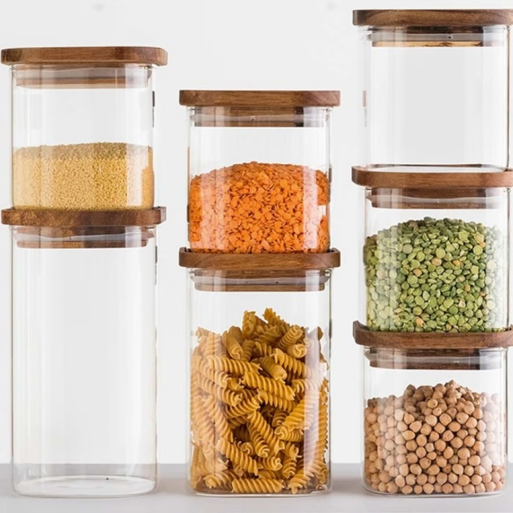 Oppbevaringskrukke i glass 1 L, 5five i gruppen Oppbevaring hos SmartaSaker.se (41013)