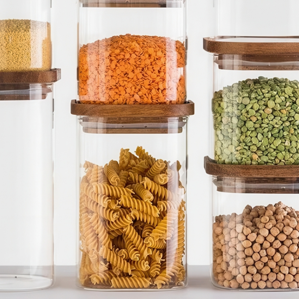 Oppbevaringsboks i glass 1,3L, 5five i gruppen Oppbevaring hos SmartaSaker.se (41015)