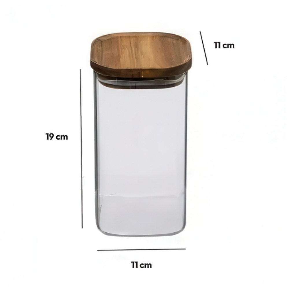 Oppbevaringsboks i glass 1,3L, 5five i gruppen Oppbevaring hos SmartaSaker.se (41015)