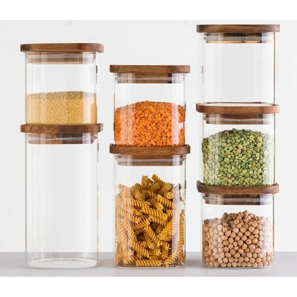Oppbevaringsboks i glass 1,3L, 5five i gruppen Oppbevaring hos SmartaSaker.se (41015)