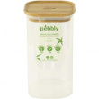 Glasskrukke med bambulokk 1,4L, Pebbly