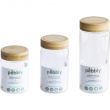 Glasskrukke med bambulokk 0,65L, Pebbly