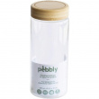 Glasskrukke med bambulokk 0,85 L, Pebbly