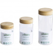 Glasskrukke med bambulokk 0,85 L, Pebbly