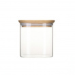 Glasskrukke med bambulokk 0,8 L 3-pack, Pebbly