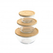Glassbolle med bambulokk 1,6L, Pebbly