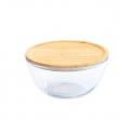 Glassbolle med bambulokk 0,77 L, Pebbly