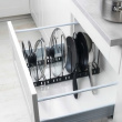 Justerbar stekepanneoppbevaring, 30–57 cm