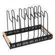 Justerbart oppbevaringsstativ for grytelokk og stekepanner, 32,5–58,5 cm