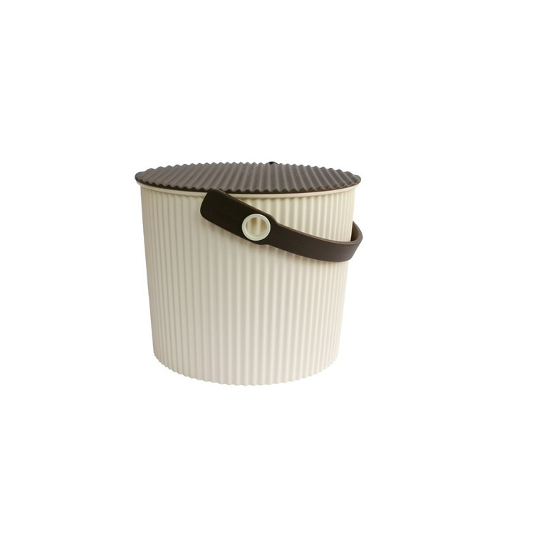 Bøtte med lokk 8L, Omnioutil, Beige/Brun i gruppen Oppbevaring hos SmartaSaker.se (41115)
