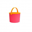 Bøtte med lokk 8L, Omnioutil, Cerise/Oransje
